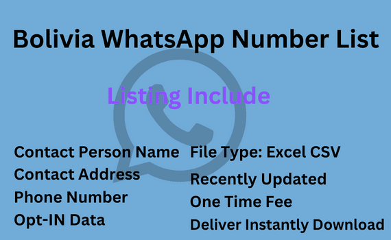 Bolivia whatsapp number list