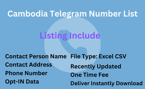 Cambodia telegram number list