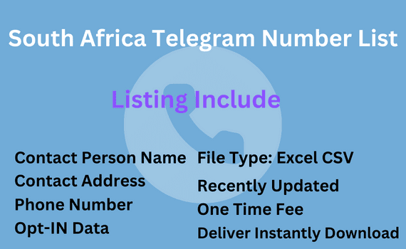 South Africa telegram number list