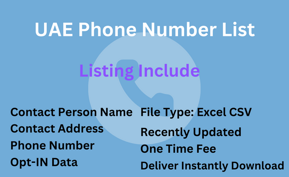UAE phone number list