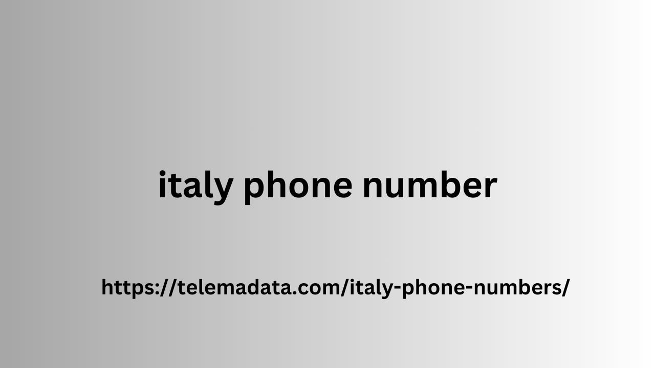 italy phone number